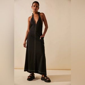 Free people Victoria Low-back Maxi Dress XS
